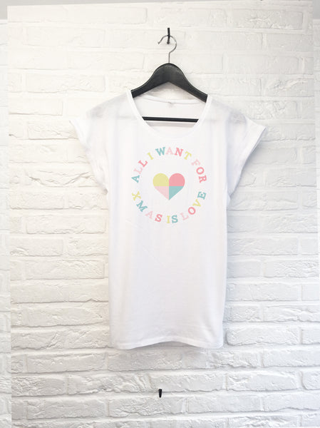 All I want for xmas is love - Femme-T shirt-Atelier Amelot