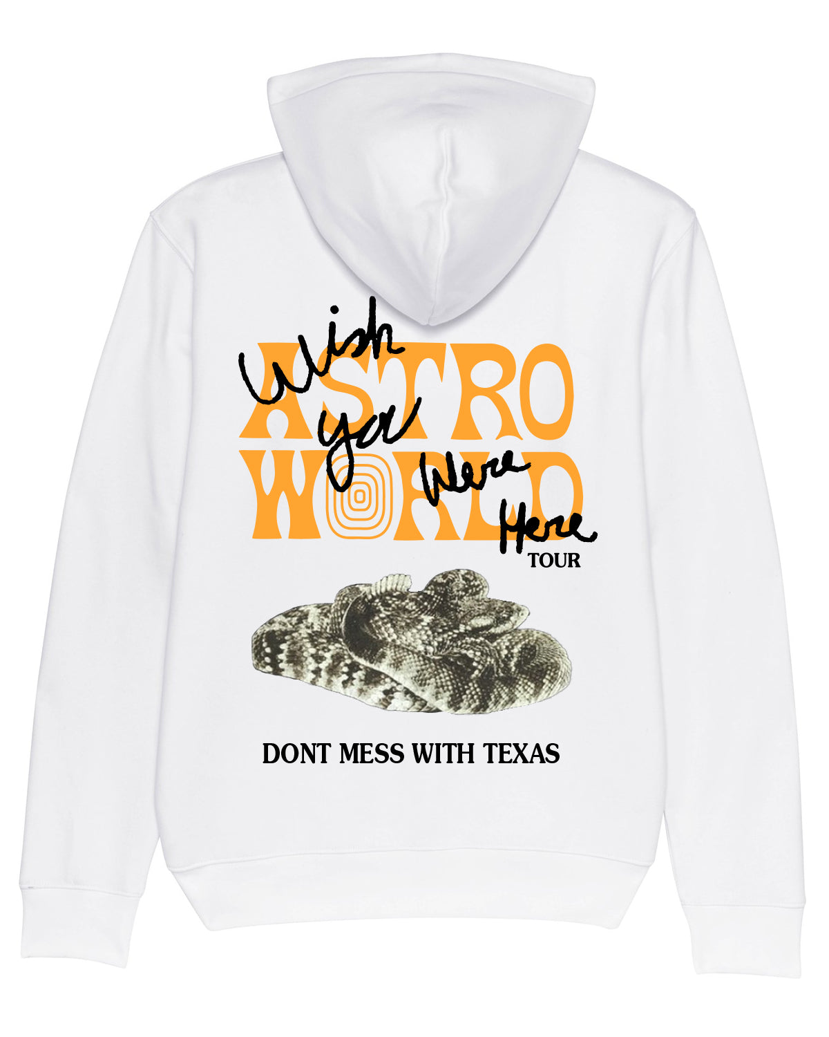 Hoodie Don't Mess With Texas Wish you were here White
