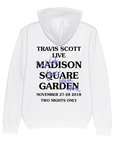 Hoodie Madison Square Garden White Wish you were here Purple