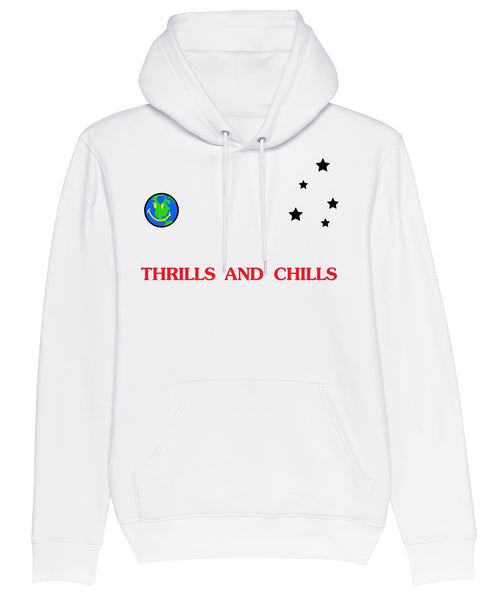 Hoodie Thrills and Chills Out of this world White