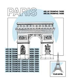 Paris Arc de triomphe Tour Eiffel