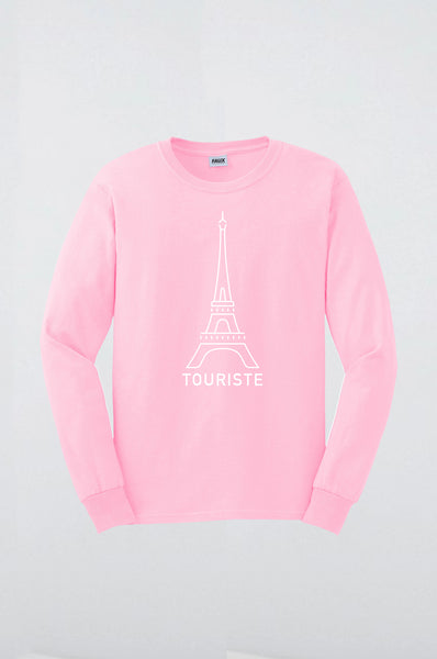 Touriste - T-Shirt manches longues rose-T shirt-Atelier Amelot