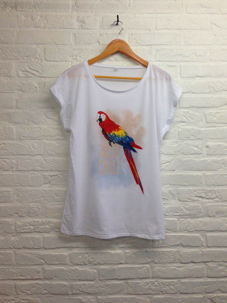 TH Gallery - Perroquet Just Chill - Femme-T shirt-Atelier Amelot