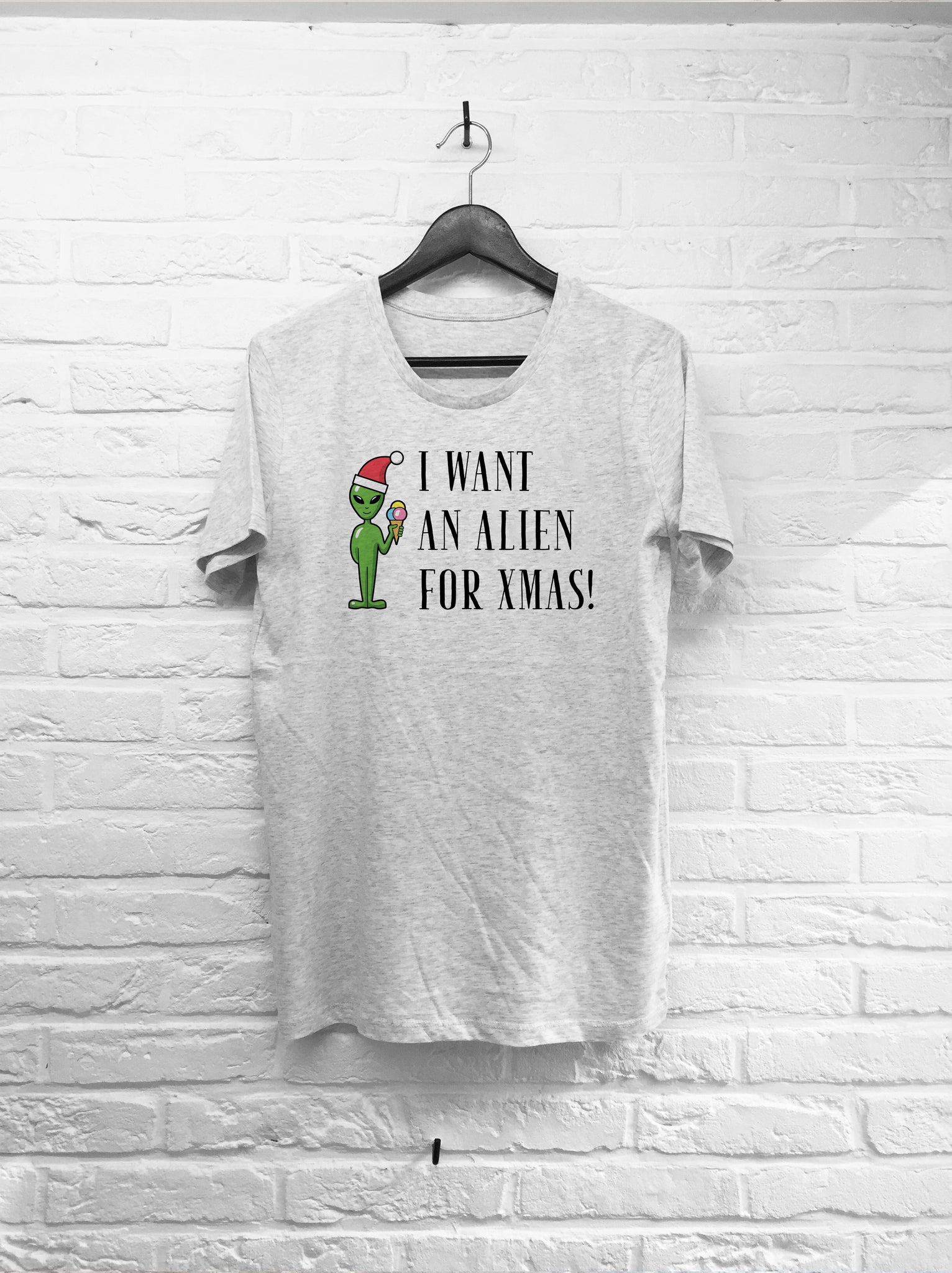 I want an alien for xmas-T shirt-Atelier Amelot