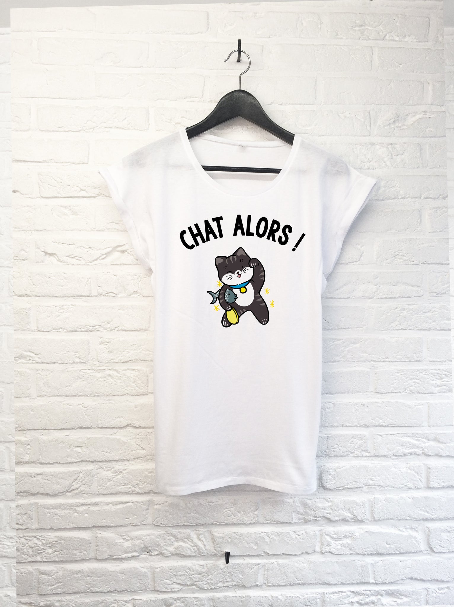 Chat alors neko - Femme-T shirt-Atelier Amelot