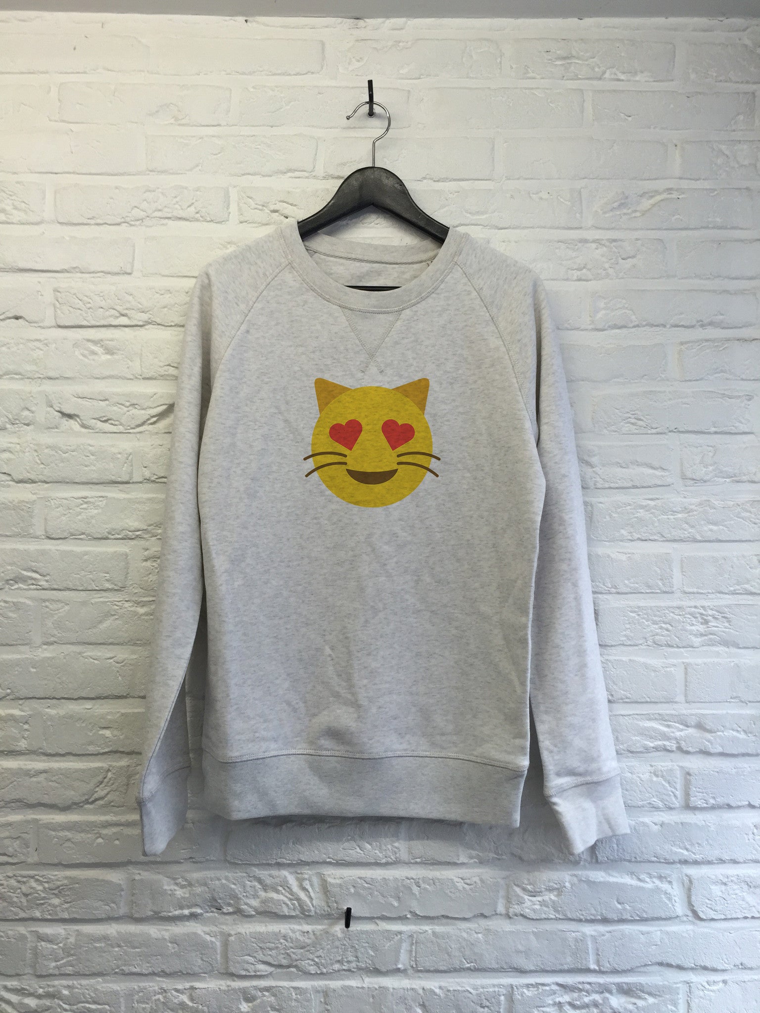Chat coeur - Sweat Deluxe-Sweat shirts-Atelier Amelot