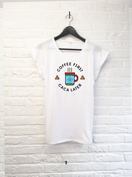 Coffee first caca later - Femme-T shirt-Atelier Amelot