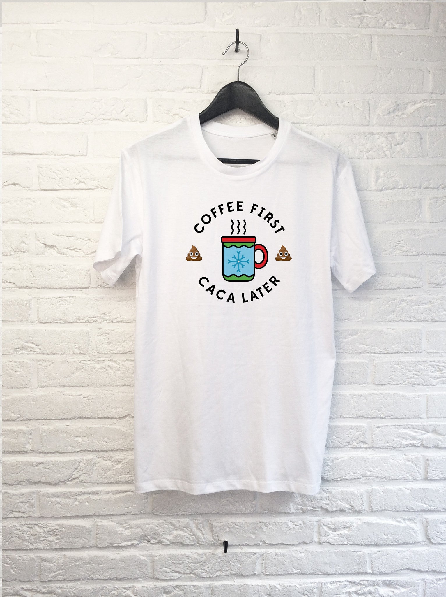 Coffee first Caca later-T shirt-Atelier Amelot