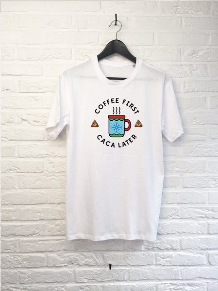 Coffee first Caca later-T shirt-Atelier Amelot