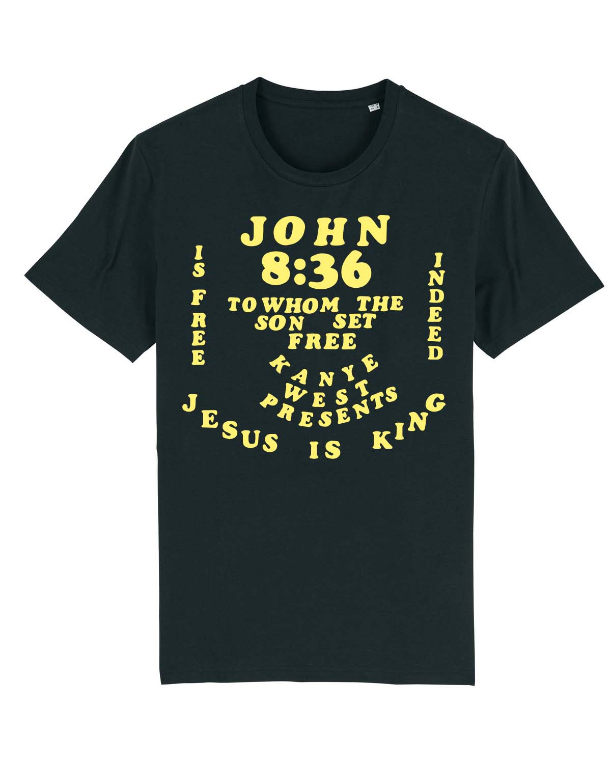 T shirt John is free 8:36 Black