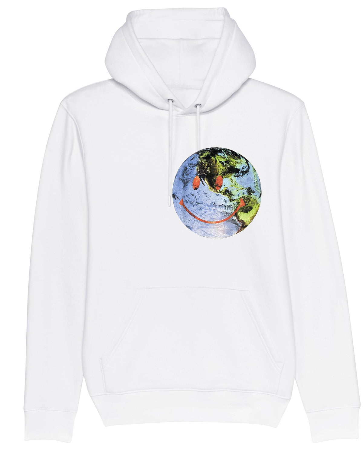 Hoodie Earth Face Wish you were here White