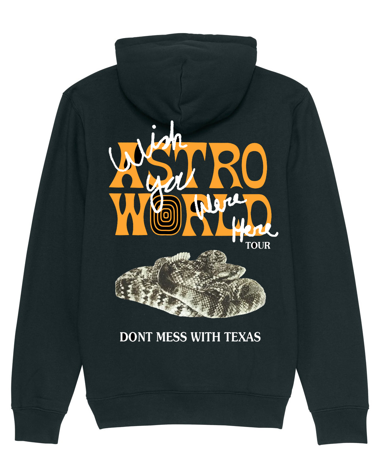 Hoodie Astroworld Don't mess with Texas Black