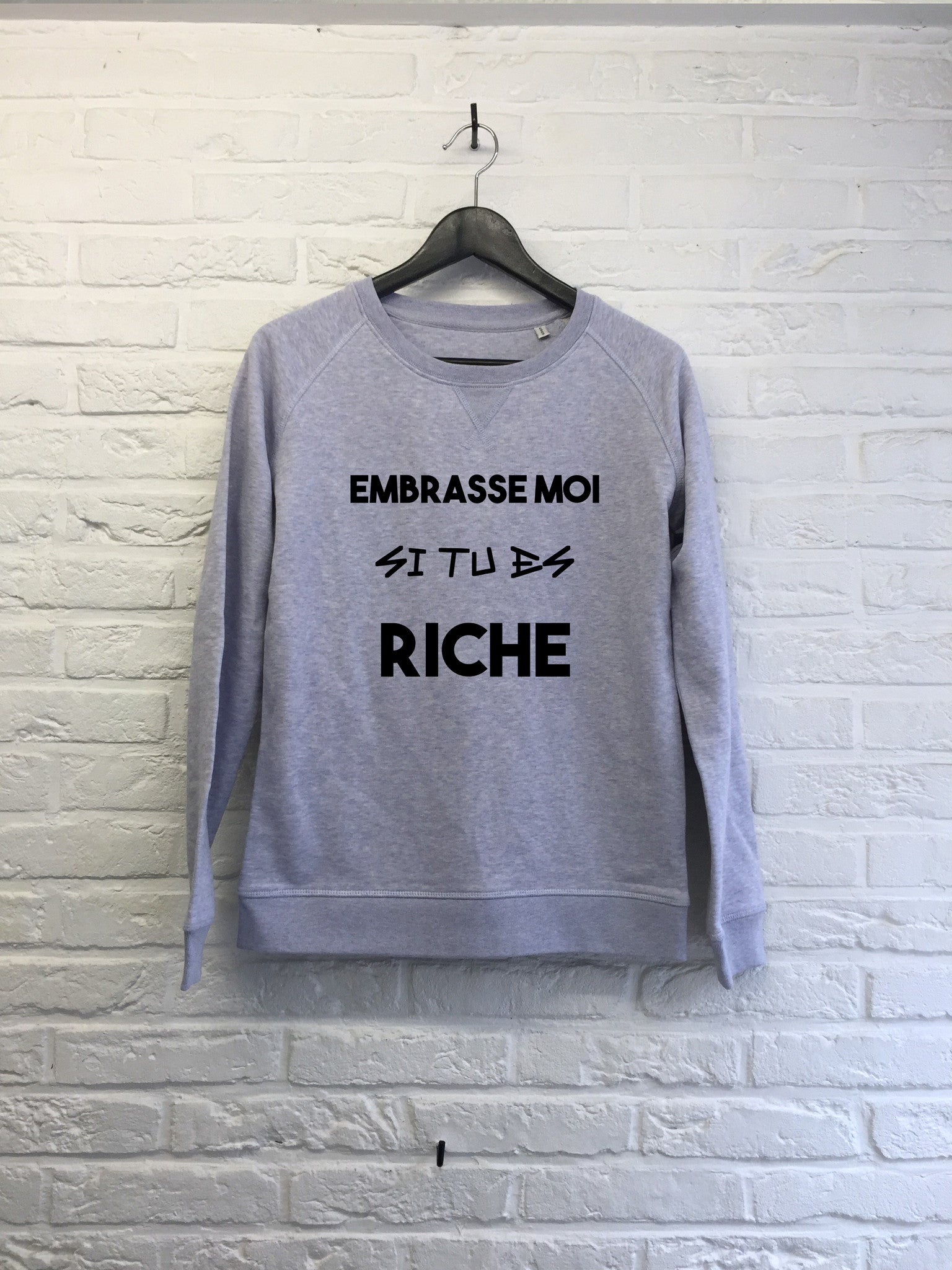 Embrasse moi si tu es riche - Sweat - Femme-Sweat shirts-Atelier Amelot