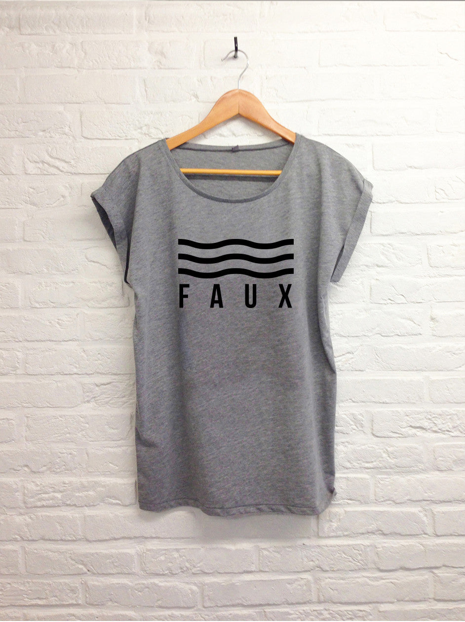 FAUX vagues - Femme Gris-T shirt-Atelier Amelot