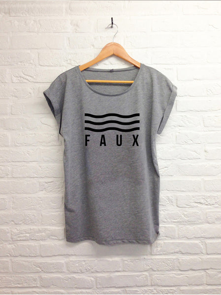 FAUX vagues - Femme Gris-T shirt-Atelier Amelot