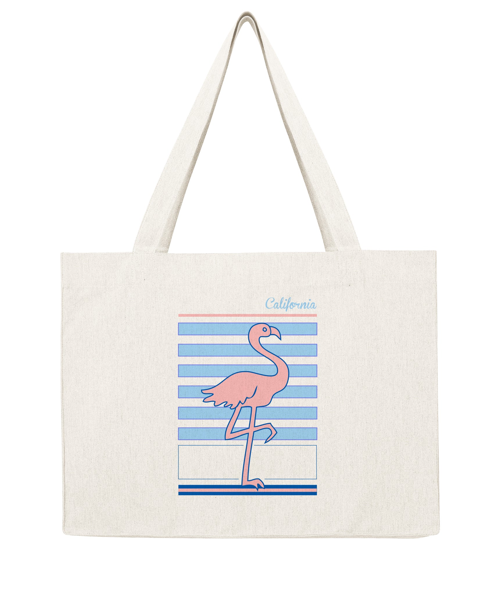 Flamant rose california - Shopping bag-Sacs-Atelier Amelot