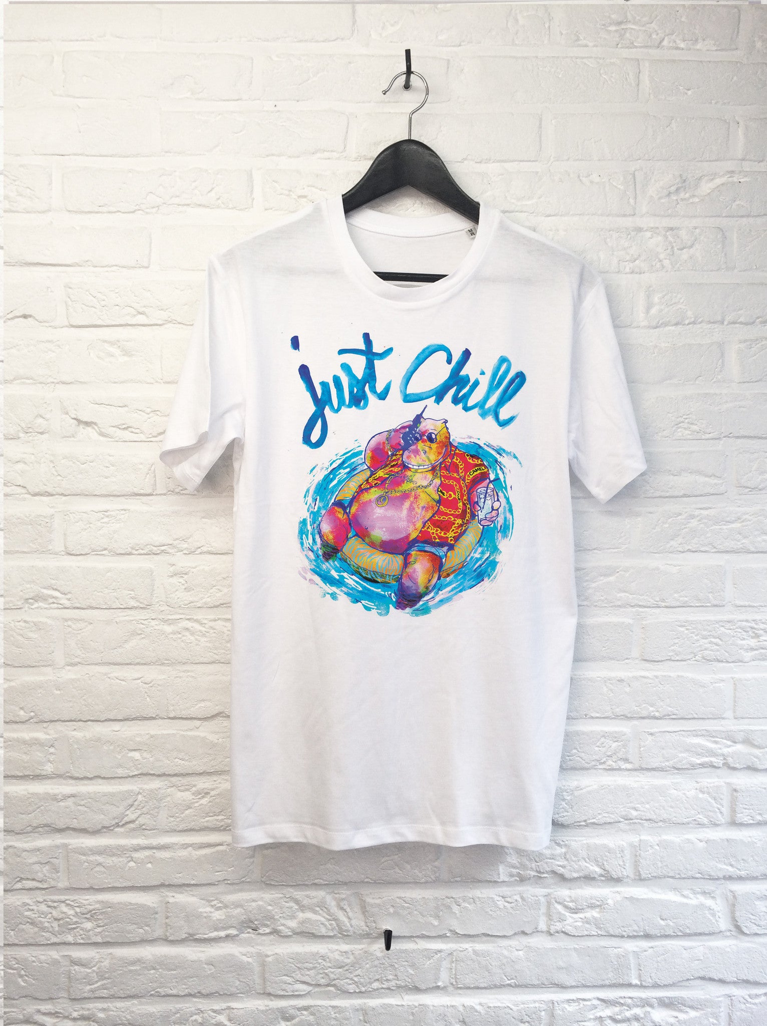 TH Gallery - Just chill Hippo-T shirt-Atelier Amelot