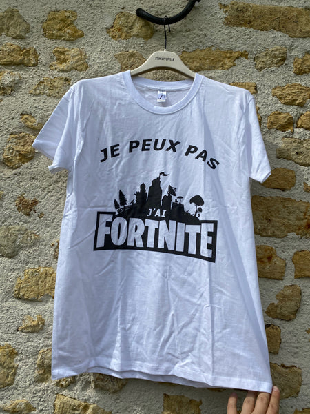 T shirt je peux pas j'ai fortnite