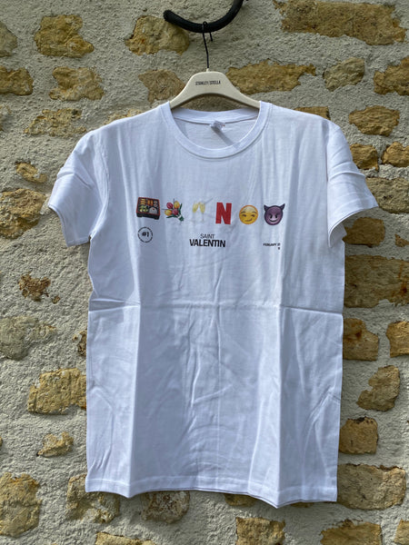 T shirt st Valentin emoji