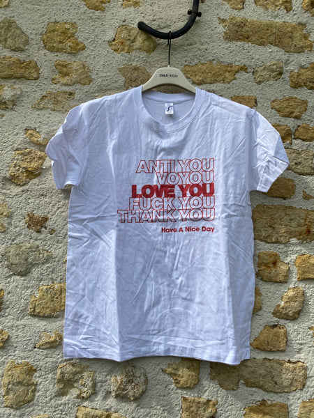 T shirt love you