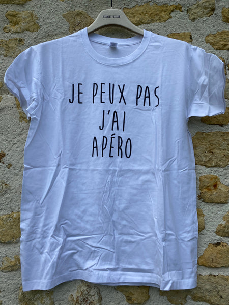 T shirt je peux pas j'ai apéro