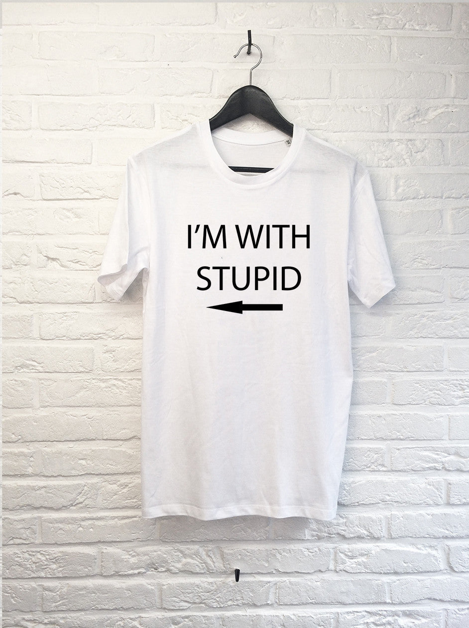 I'm with stupid-T shirt-Atelier Amelot