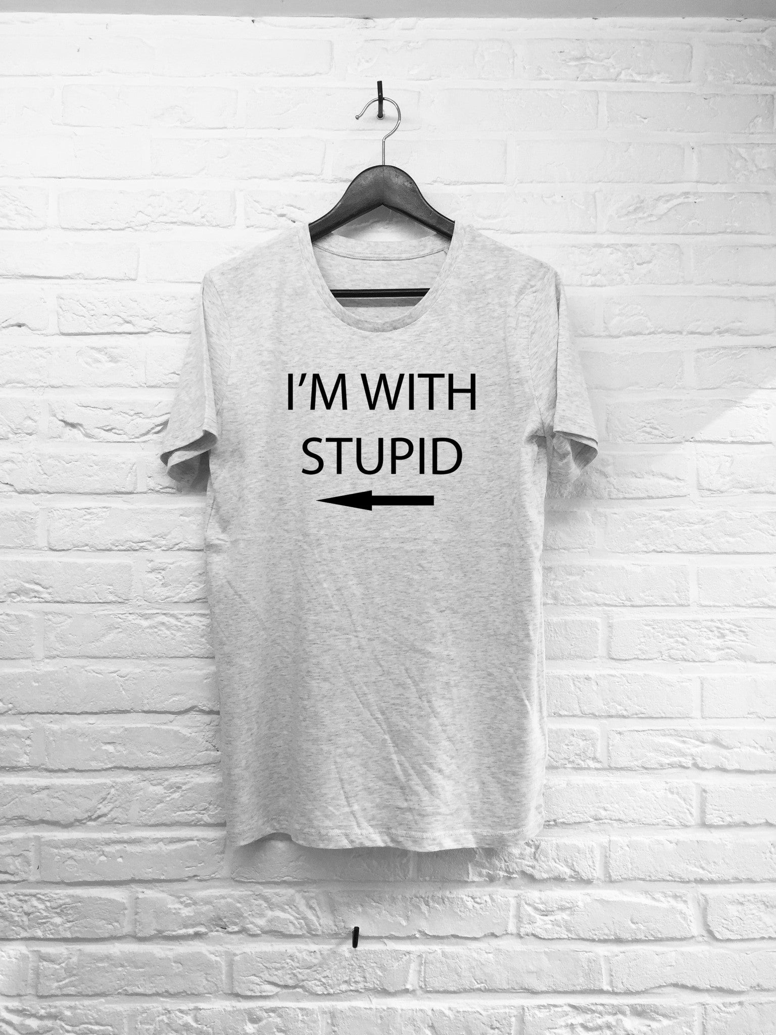 I'm with stupid-T shirt-Atelier Amelot