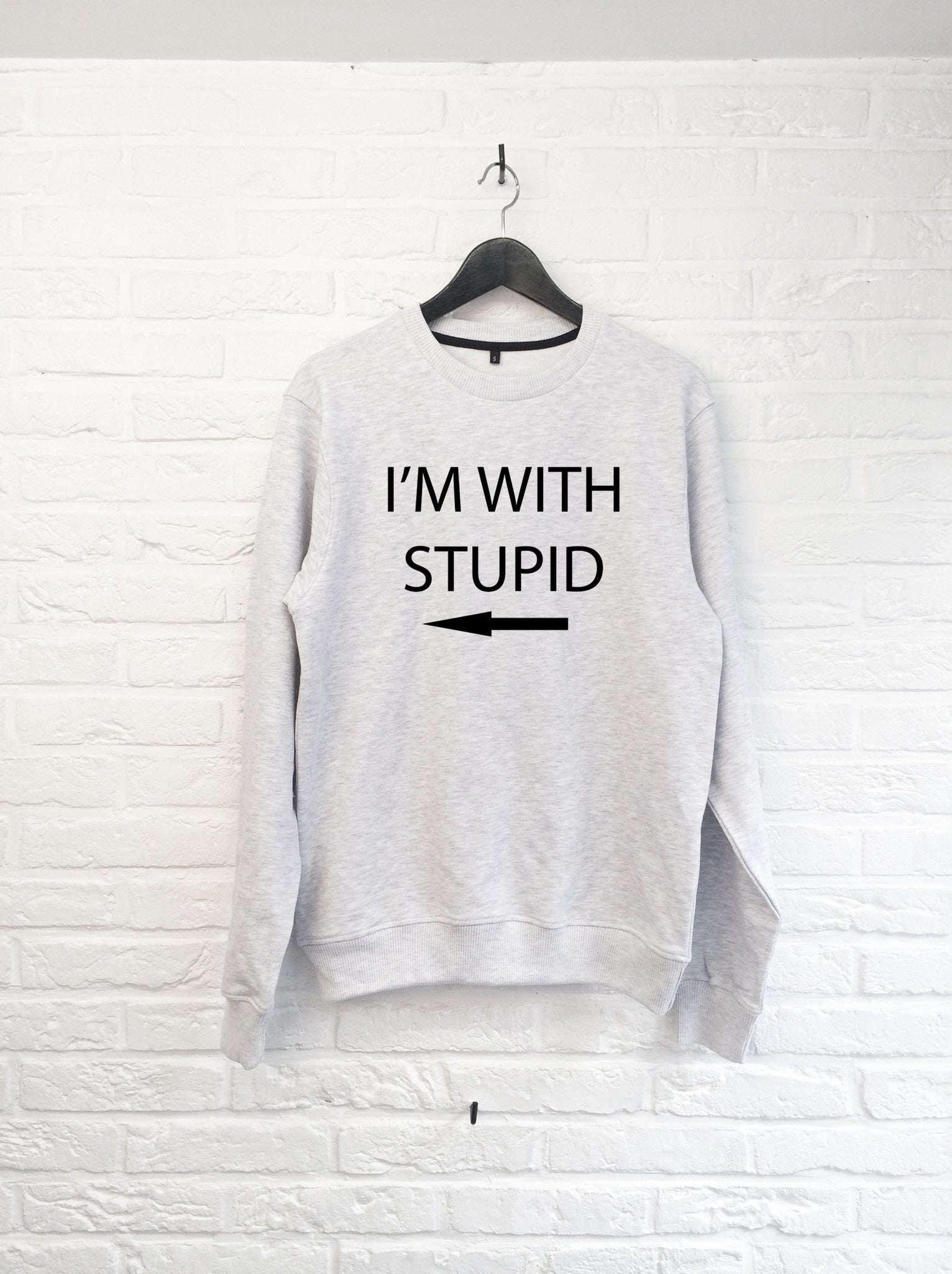 I'm with stupid - Sweat-Sweat shirts-Atelier Amelot