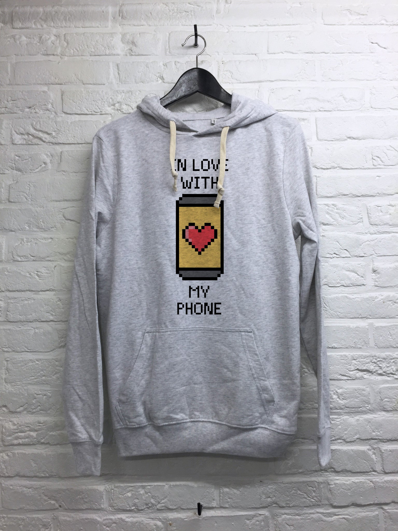 In love with my phone - Hoodie super soft touch-Sweat shirts-Atelier Amelot