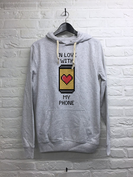 In love with my phone - Hoodie super soft touch-Sweat shirts-Atelier Amelot