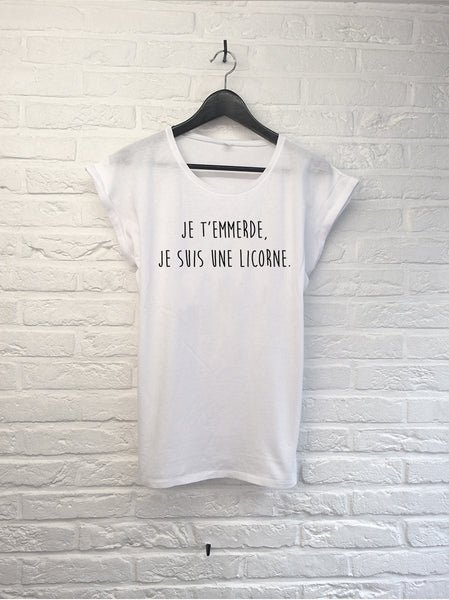 Je t'emmerde je suis une licorne - Femme-T shirt-Atelier Amelot