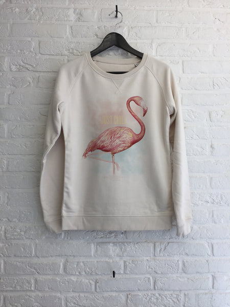 TH Gallery - Flamant Just Chill - Sweat - Femme-Sweat shirts-Atelier Amelot
