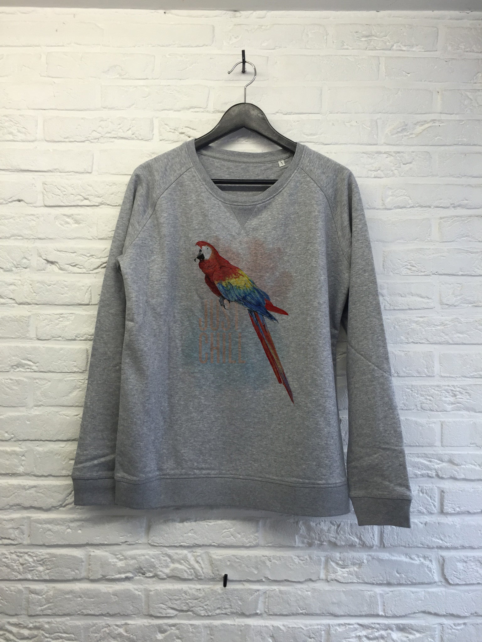 TH Gallery - Perroquet Just Chill - Sweat - Femme-Sweat shirts-Atelier Amelot