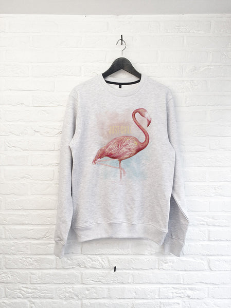 TH Gallery - Flamant rose Just Chill - Sweat-Sweat shirts-Atelier Amelot