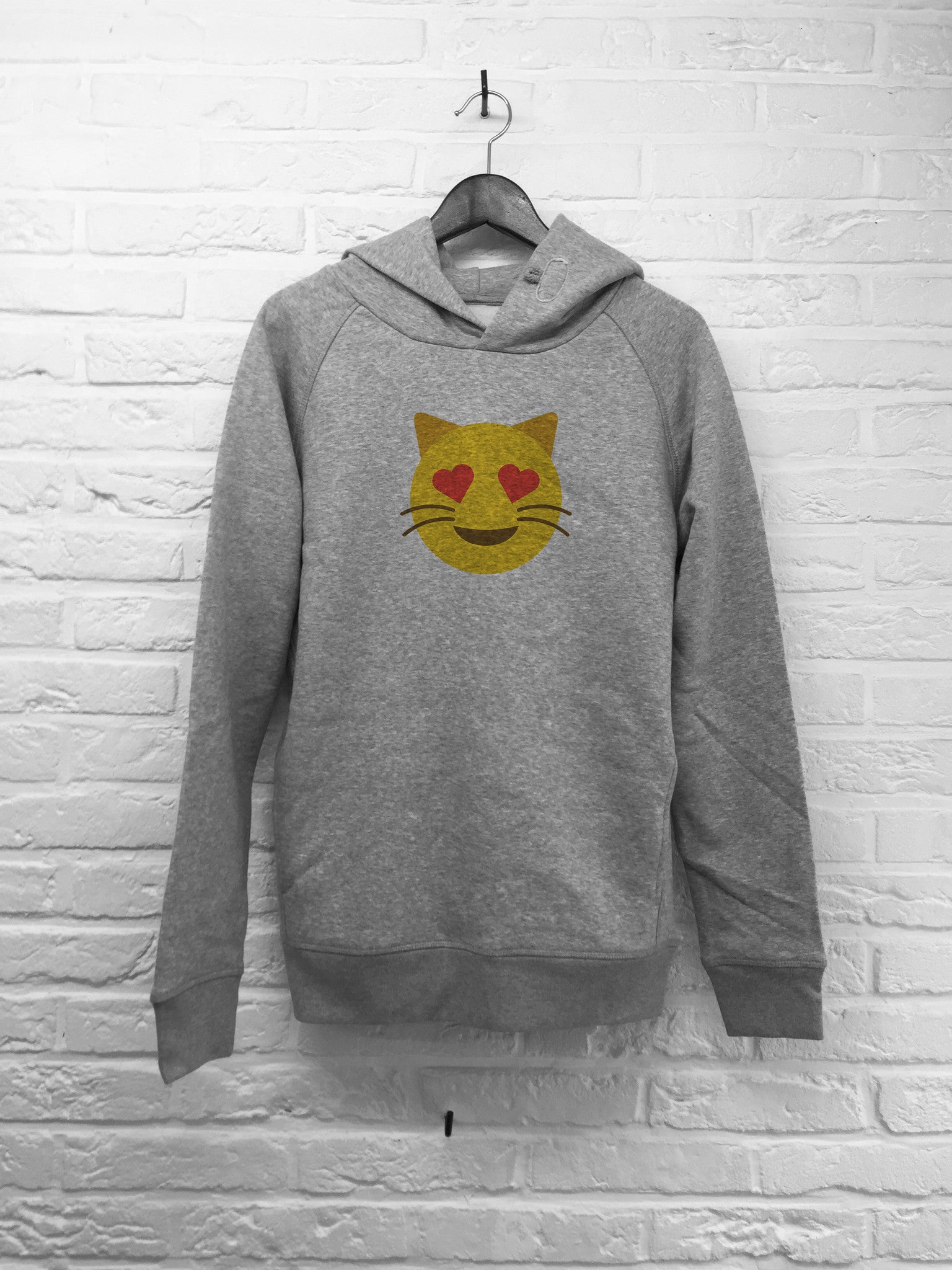 Chat coeur - Hoodie Deluxe-Sweat shirts-Atelier Amelot