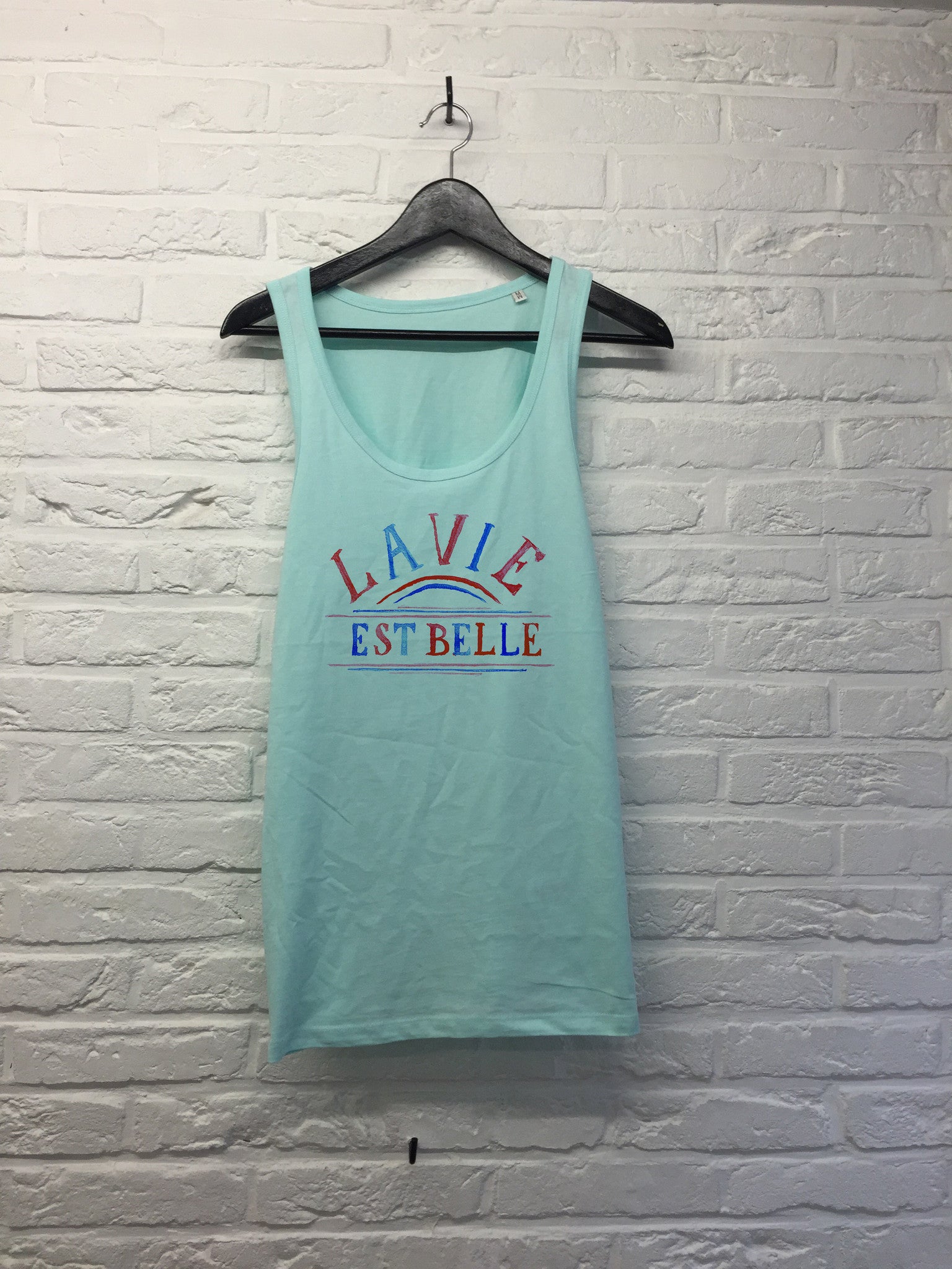 TH Gallery - La vie est Belle (bleu rouge) - Débardeur-T shirt-Atelier Amelot
