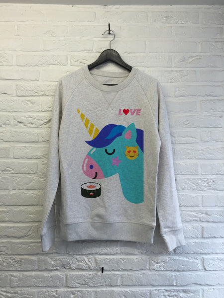 Love Licorne Sushi - Sweat Deluxe-Sweat shirts-Atelier Amelot