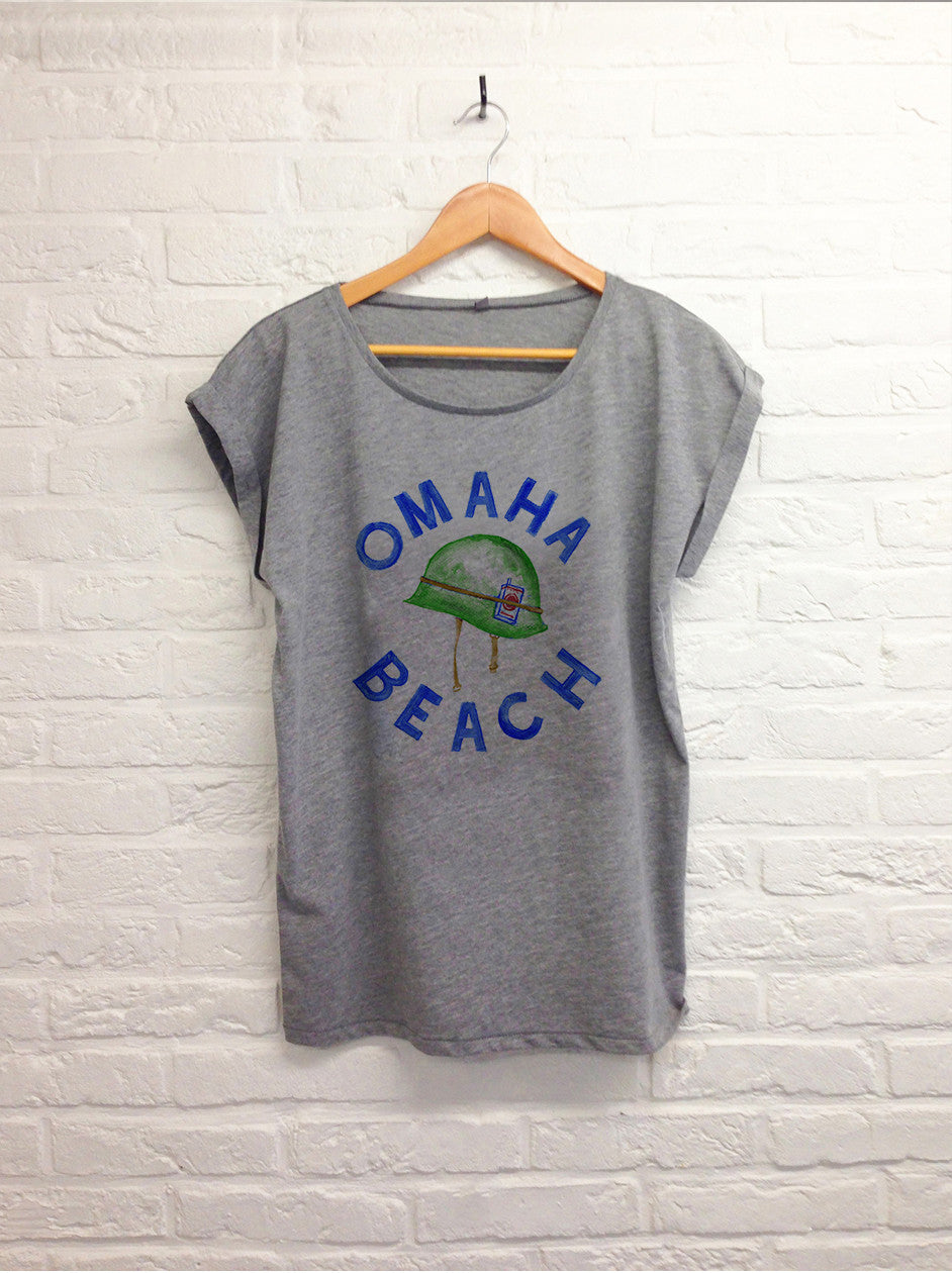 TH Gallery - Omaha Beach - Femme Gris-T shirt-Atelier Amelot