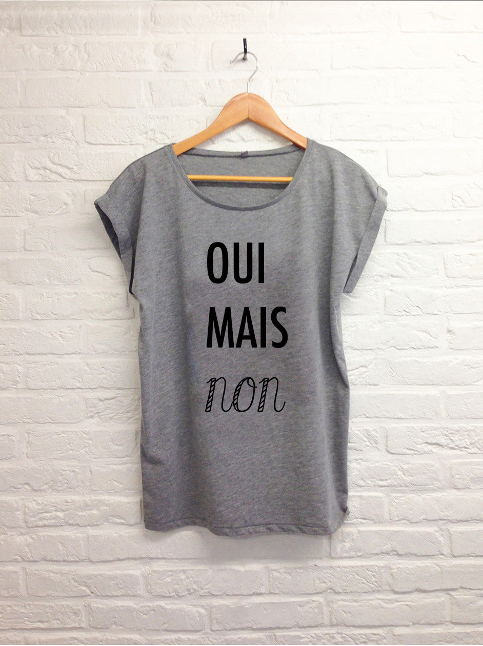 Oui mais non - Femme gris-T shirt-Atelier Amelot