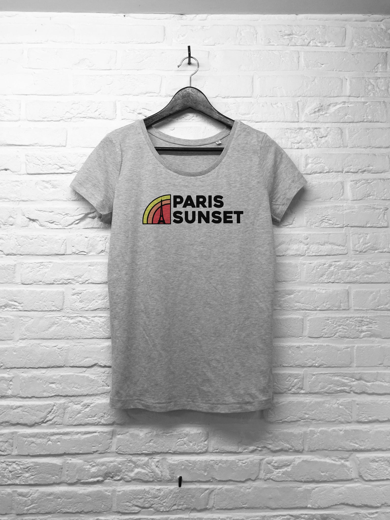 Paris sunset - Femme - Gris-T shirt-Atelier Amelot