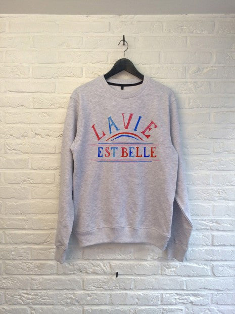TH Gallery - La vie est Belle (rouge bleu) - Sweat-Sweat shirts-Atelier Amelot