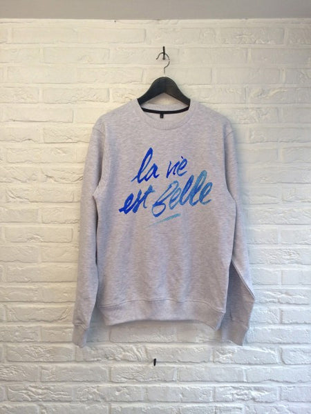 TH Gallery - La vie est Belle (bleu) - Sweat-Sweat shirts-Atelier Amelot