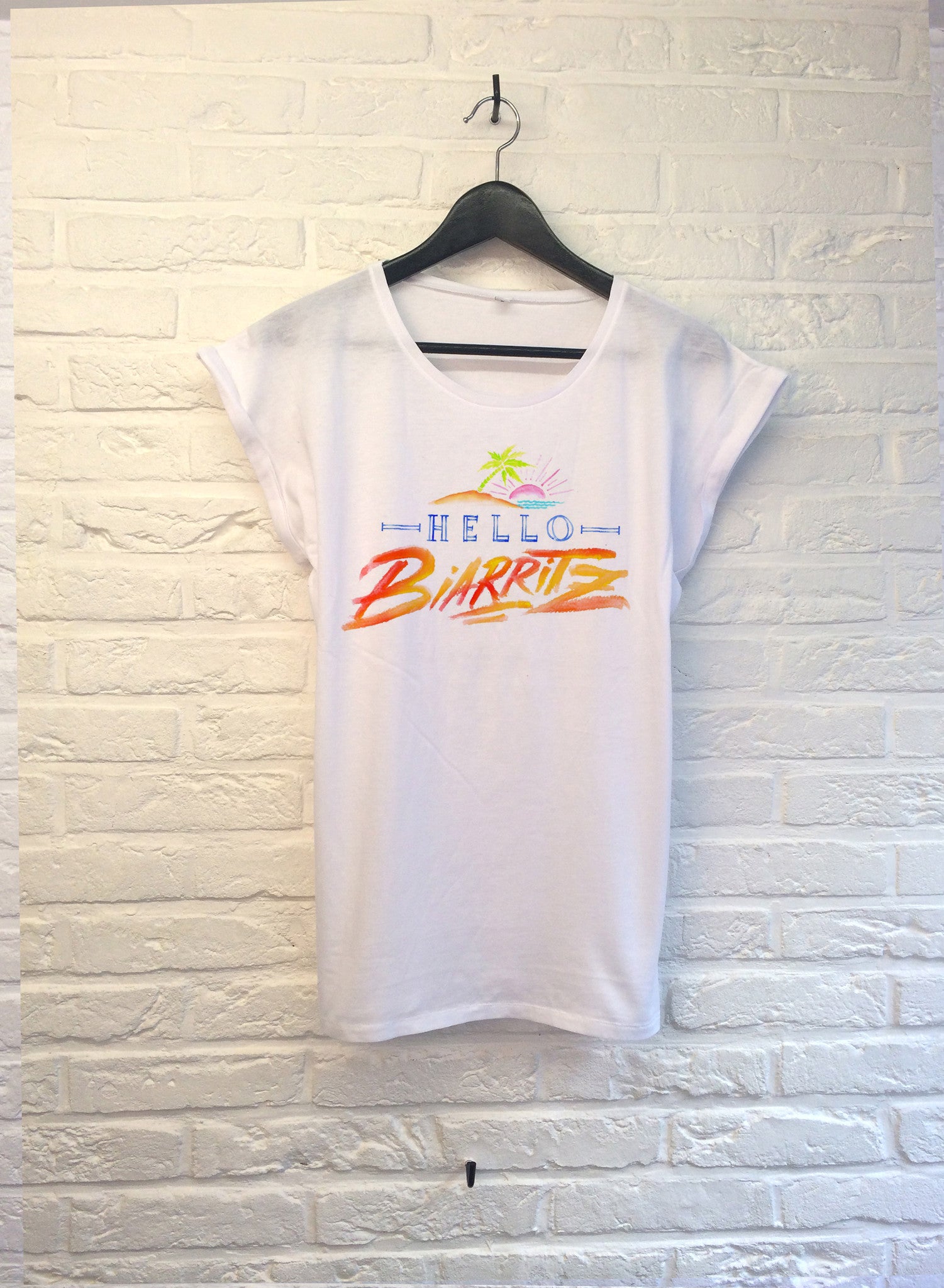 TH Gallery - Hello Biarritz - Femme-T shirt-Atelier Amelot