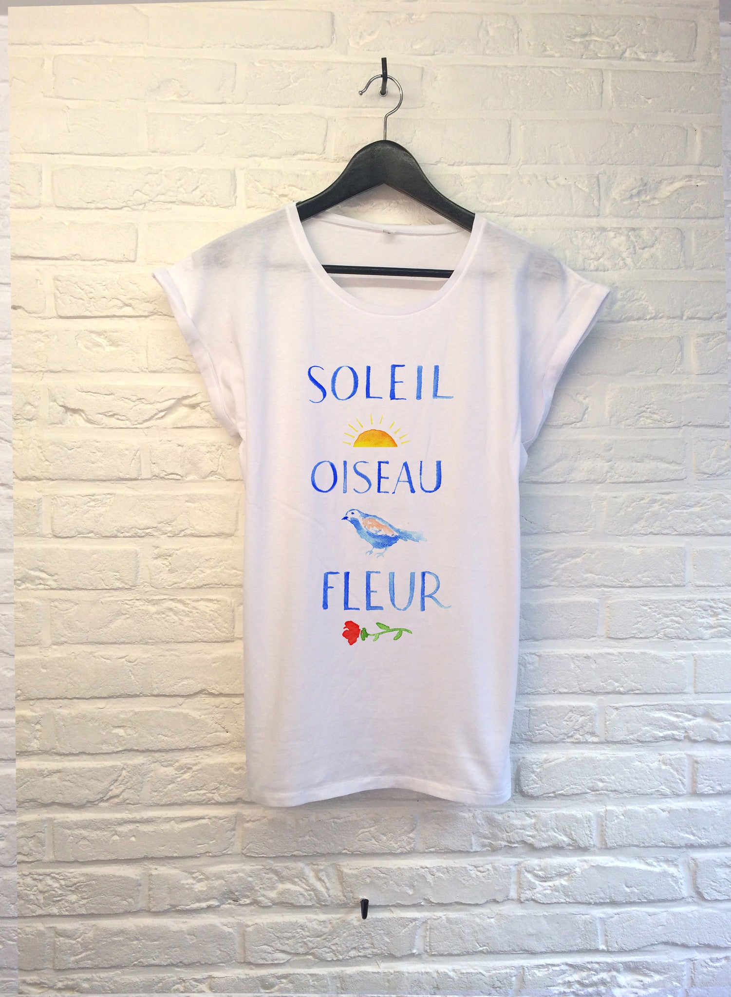 TH Gallery - Soleil Oiseau Fleur - Femme-T shirt-Atelier Amelot