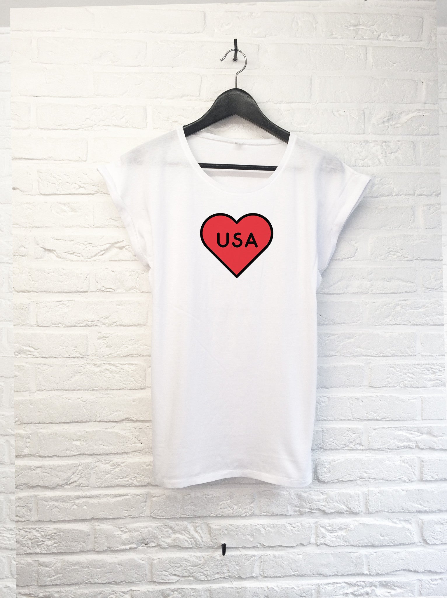 USA Heart - Femme-T shirt-Atelier Amelot