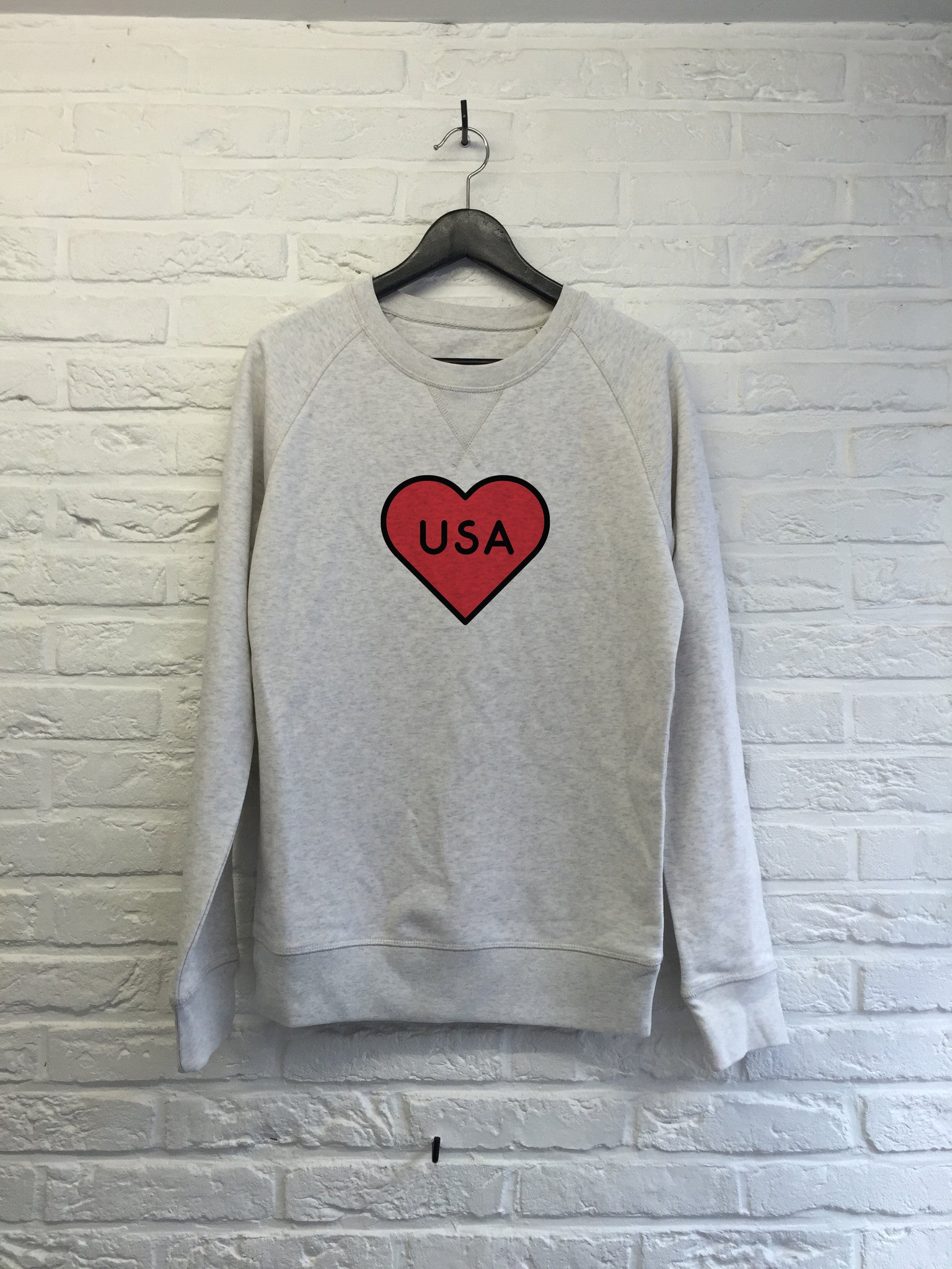 USA Heart - Sweat Deluxe-Sweat shirts-Atelier Amelot