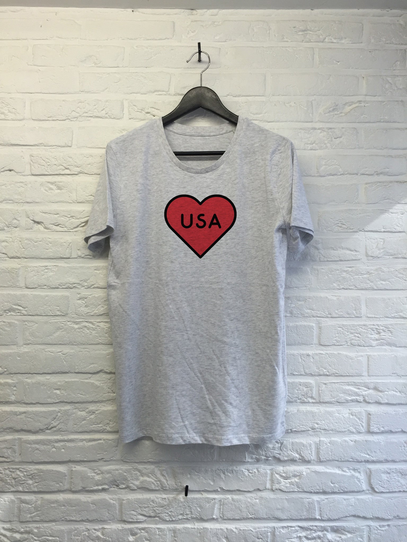 USA Heart-T shirt-Atelier Amelot