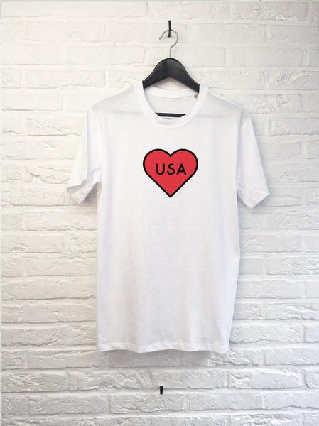 USA Heart-T shirt-Atelier Amelot