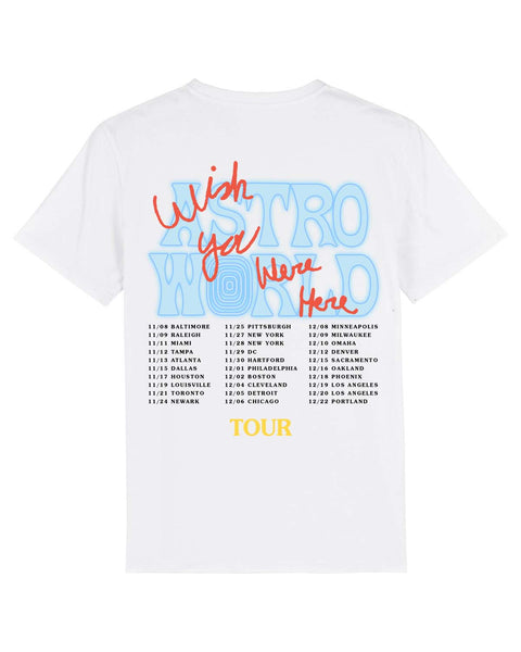 T shirt Astroworld Tour USA Wish you were here