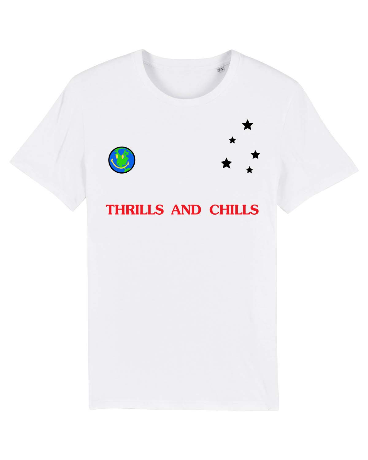 T shirt Thrills and Chills Out of this World White